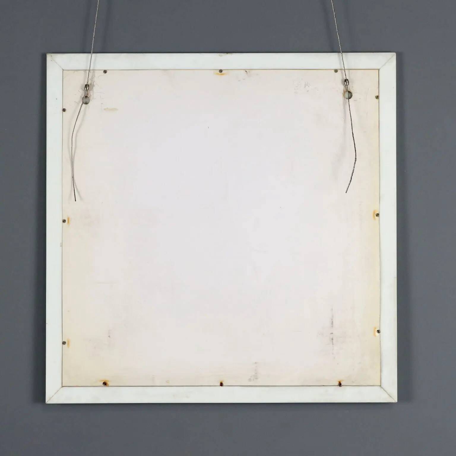 Vintage mirror in glass and perspex, Italian design from the 1970s.