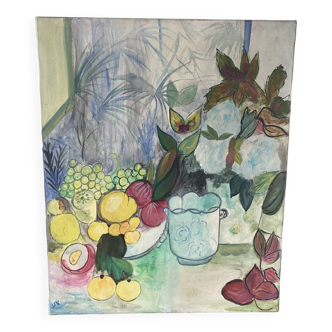 Still life with fruit signed