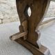 Ancient solid wooden monastery bench, 180 cm length