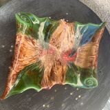 Vintage vallauris style glazed ceramic fruit cup