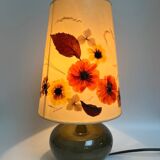 Lampe vintage fleurs séchées – France, années 70