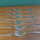 Box of 12 dessert forks in silver metal