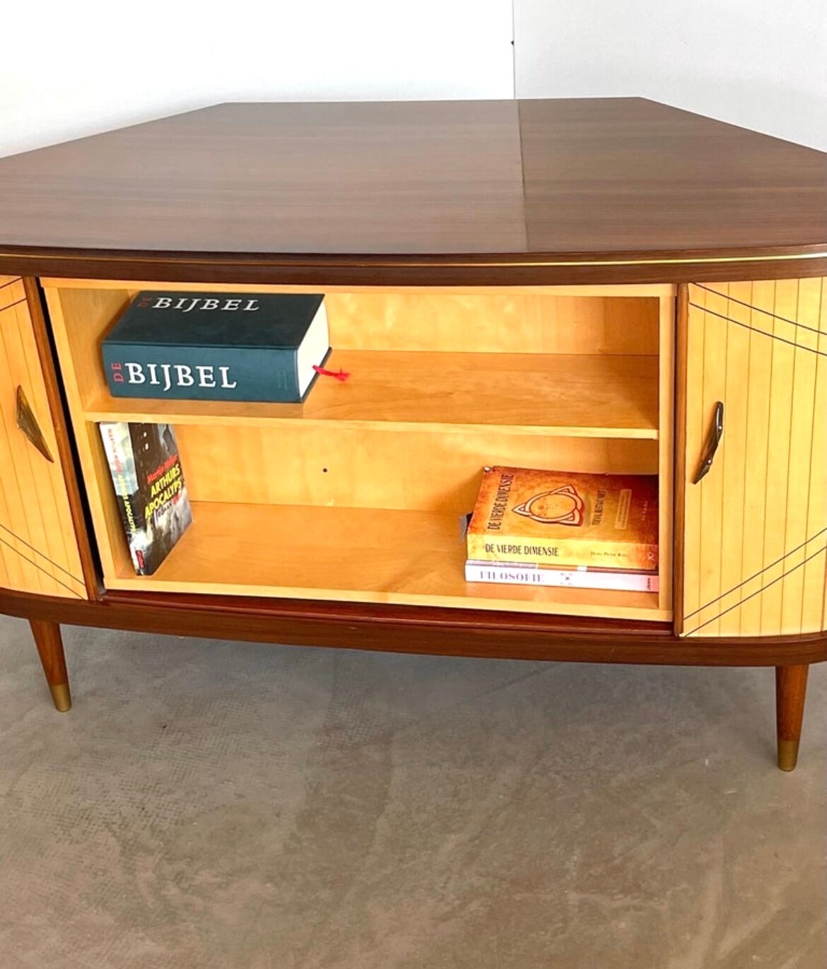 Sesame Bar multifunctional Dry Bar and Book Case with tambour doors