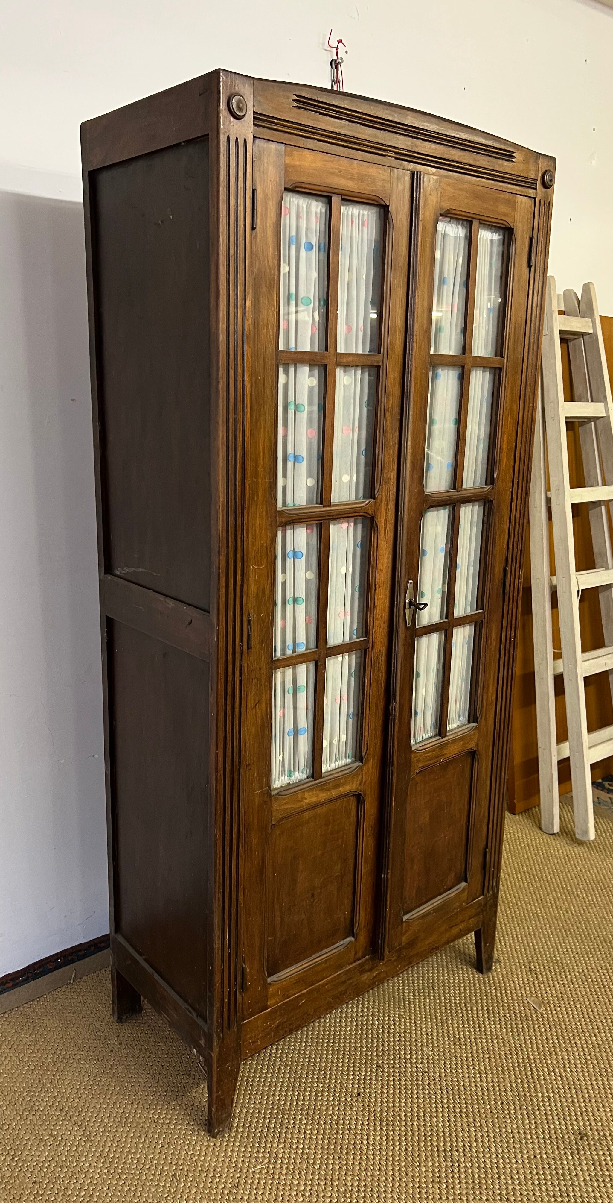 Old glazed Parisian wardrobe