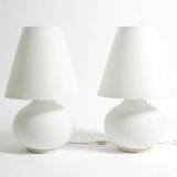 Lampes de table Leucos Paralume originales des années 1980, fabriquées en Italie | hauteur