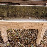 Pair of faux wood cement planters