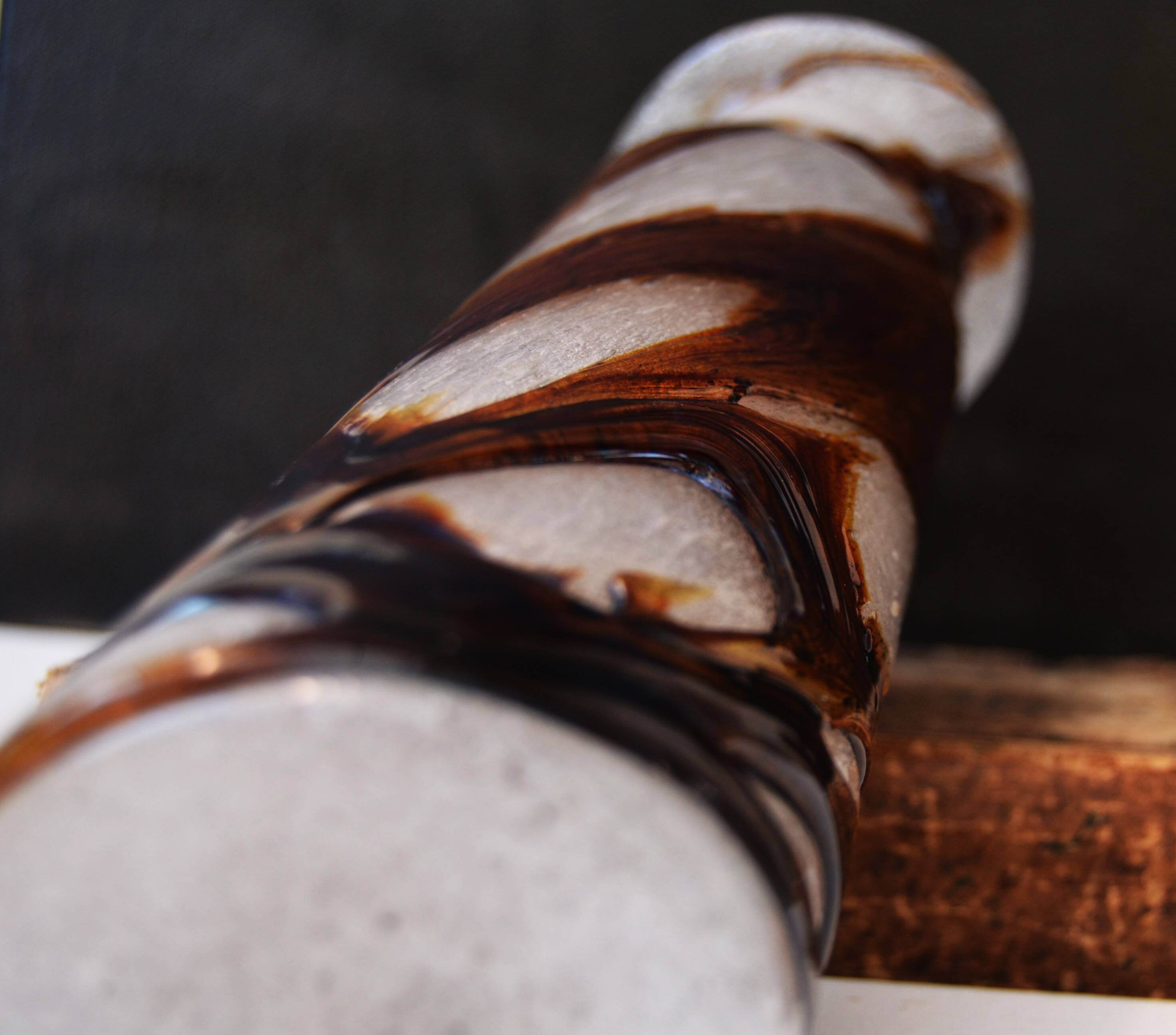 Spiegelau Crystal Glass Vase air Bubble Mesh Amber Glass    - NO hallmark   - 32cm tall