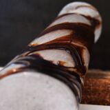 Spiegelau Crystal Glass Vase air Bubble Mesh Amber Glass    - NO hallmark   - 32cm tall