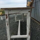 Farmhouse table with its two benches