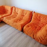 Togo set: 2 seater sofa, 2 corner sits and 1 pouf
