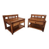 Table de chevet maugrion rotin prestige