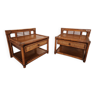 Prestige rattan bedside table maugrion