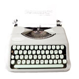 Hermes Baby Rocket green lime typewriter revised new ribbon