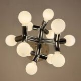 Space Age Atomic Chrome Chandelier by J.T. Kalmar, Germany, 1970