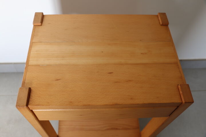 Pair of light beech bedside tables