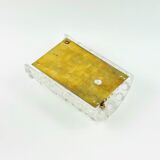 Mid-Century Scandinavian Glass & Brass Wall Lamp - C. Fagerlund, Orrefors