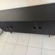 Buffet / black fluted wooden sideboard 170 x 80 cm