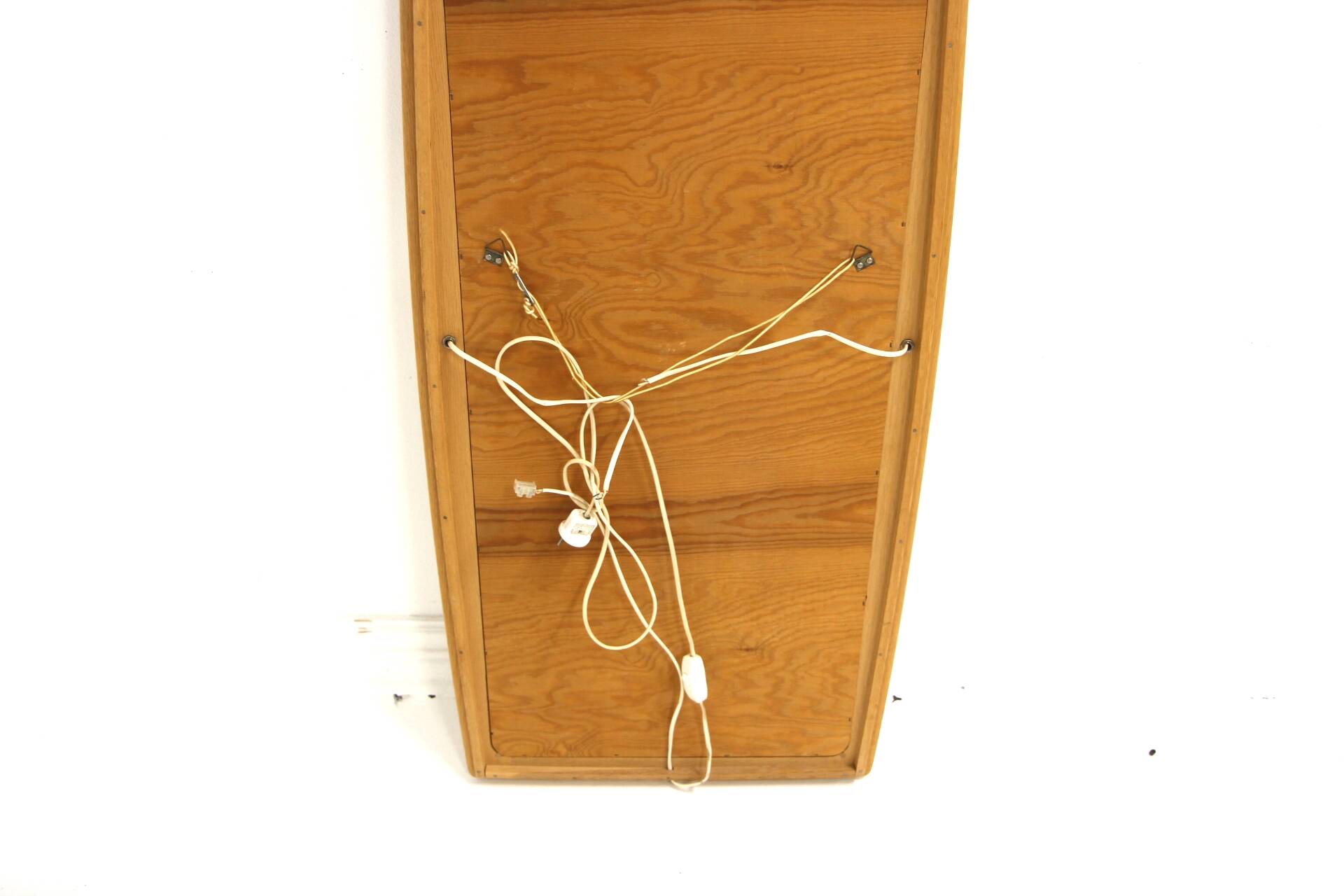 Miroir scandinave en chêne, Suède 1960