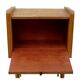 Vintage bedside table 1950 clear solid wood