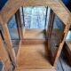Pair of antique art deco display cabinets, vintage retro decoration