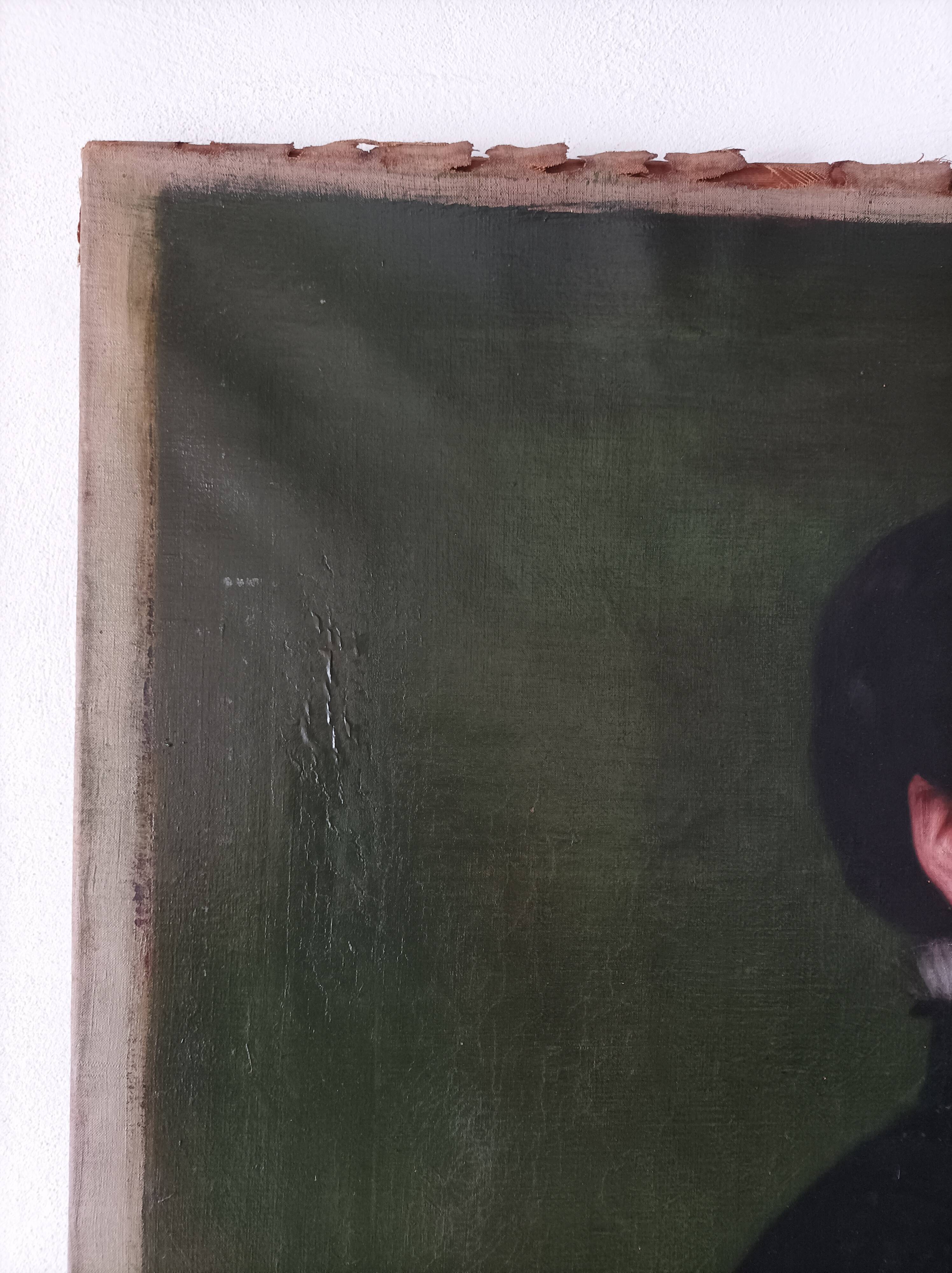 Emile levy (1826-1890) oil on canvas portrait of a woman