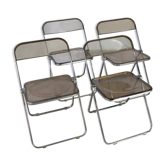 4 Plia chairs by Giancarlo Piretti for Castelli
