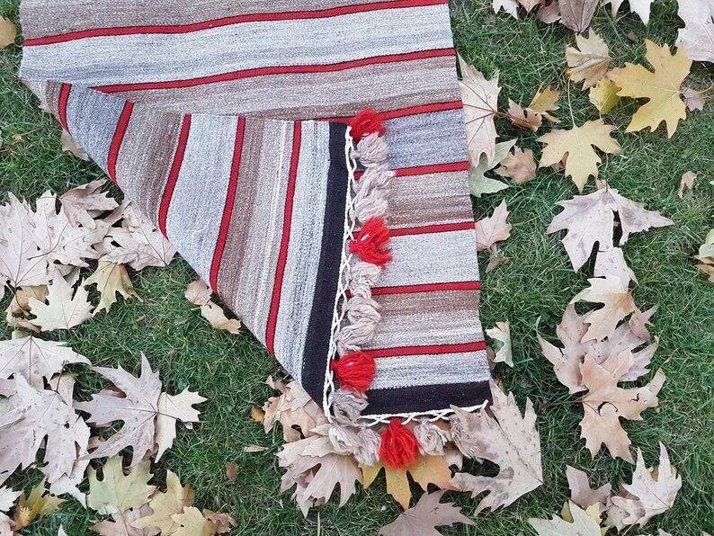 Vintage Turkish hallway rug 60x930 cm