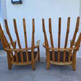 2 Guillerme and Chambron armchairs, Grand Repos model
