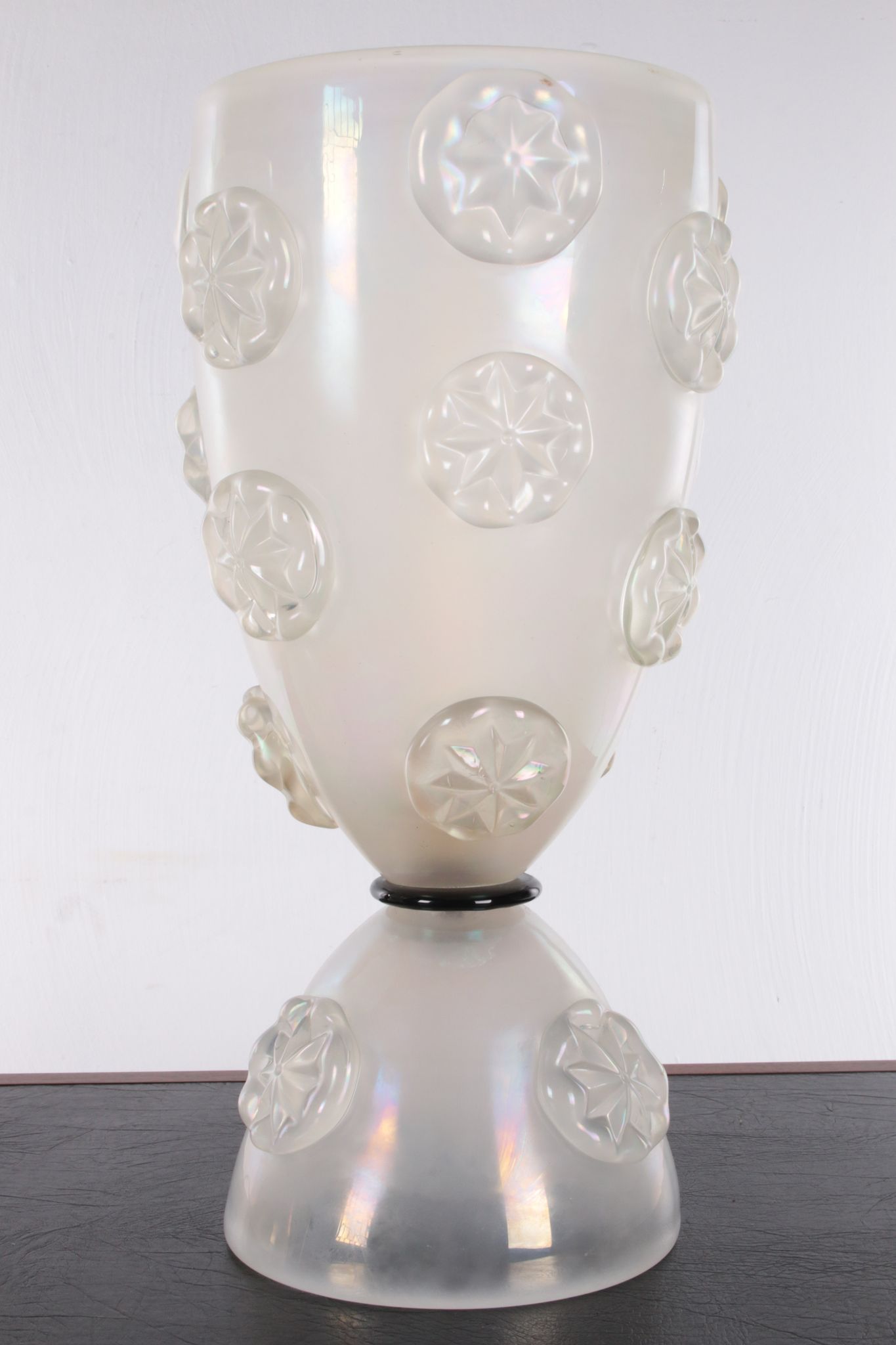 Design set of blown Murano glass table lamps by Barovier & Toso, 1950s