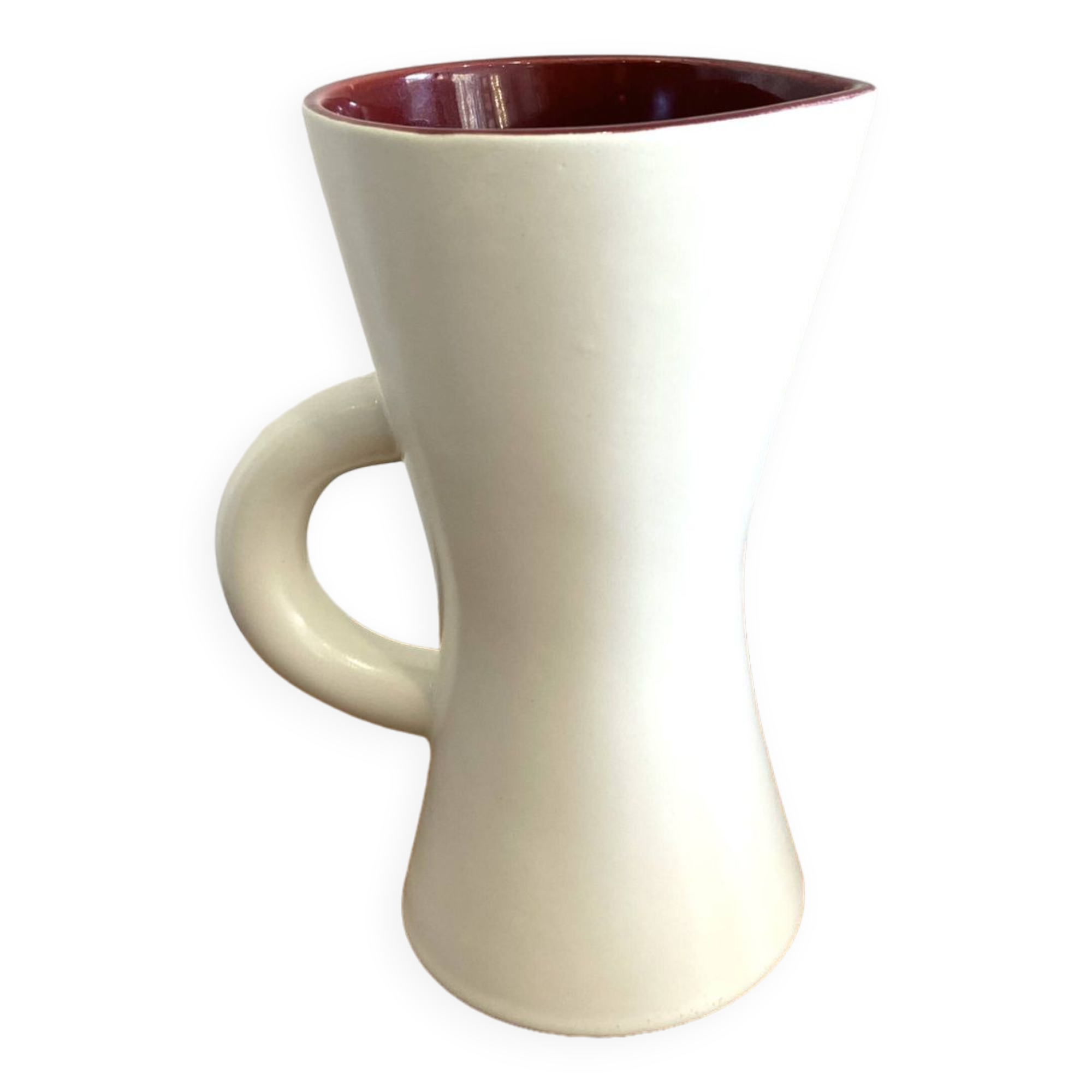 Saint Clément ceramic diabolo pitcher vase 1950