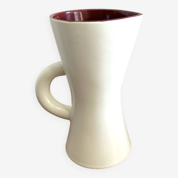 Saint Clément ceramic diabolo pitcher vase 1950