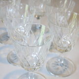 8 glasses with semi-crystal stems