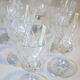 8 glasses with semi-crystal stems