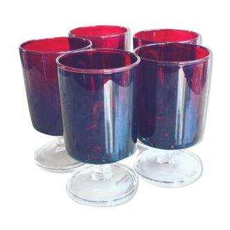 Set of old red glasses