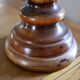 Vintage turned wooden lamp