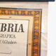 Vintage school map of Lazio and Umbria in Italy