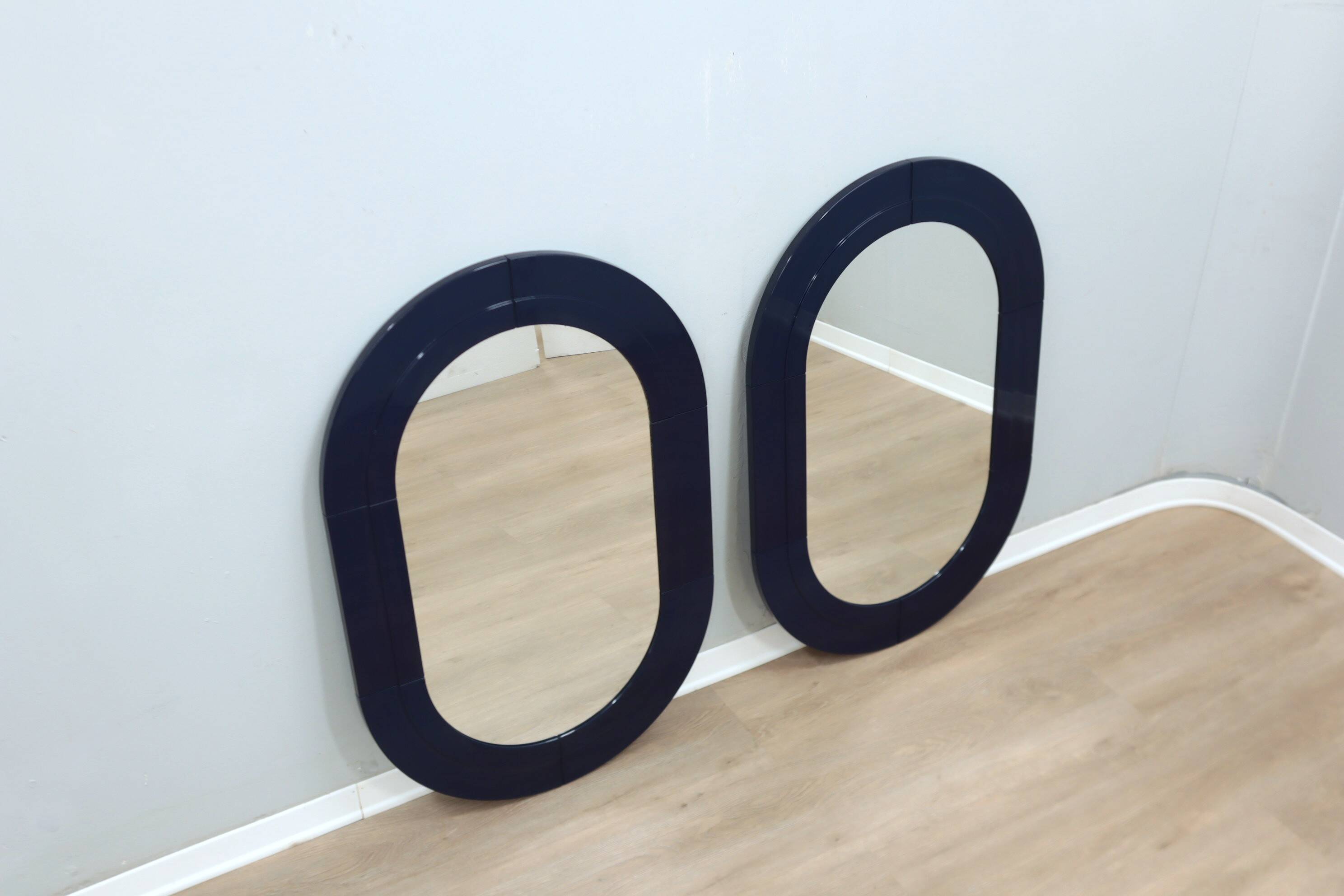 Pair of ABS wall mirrors Anna Castelli for Kartell 1960s
