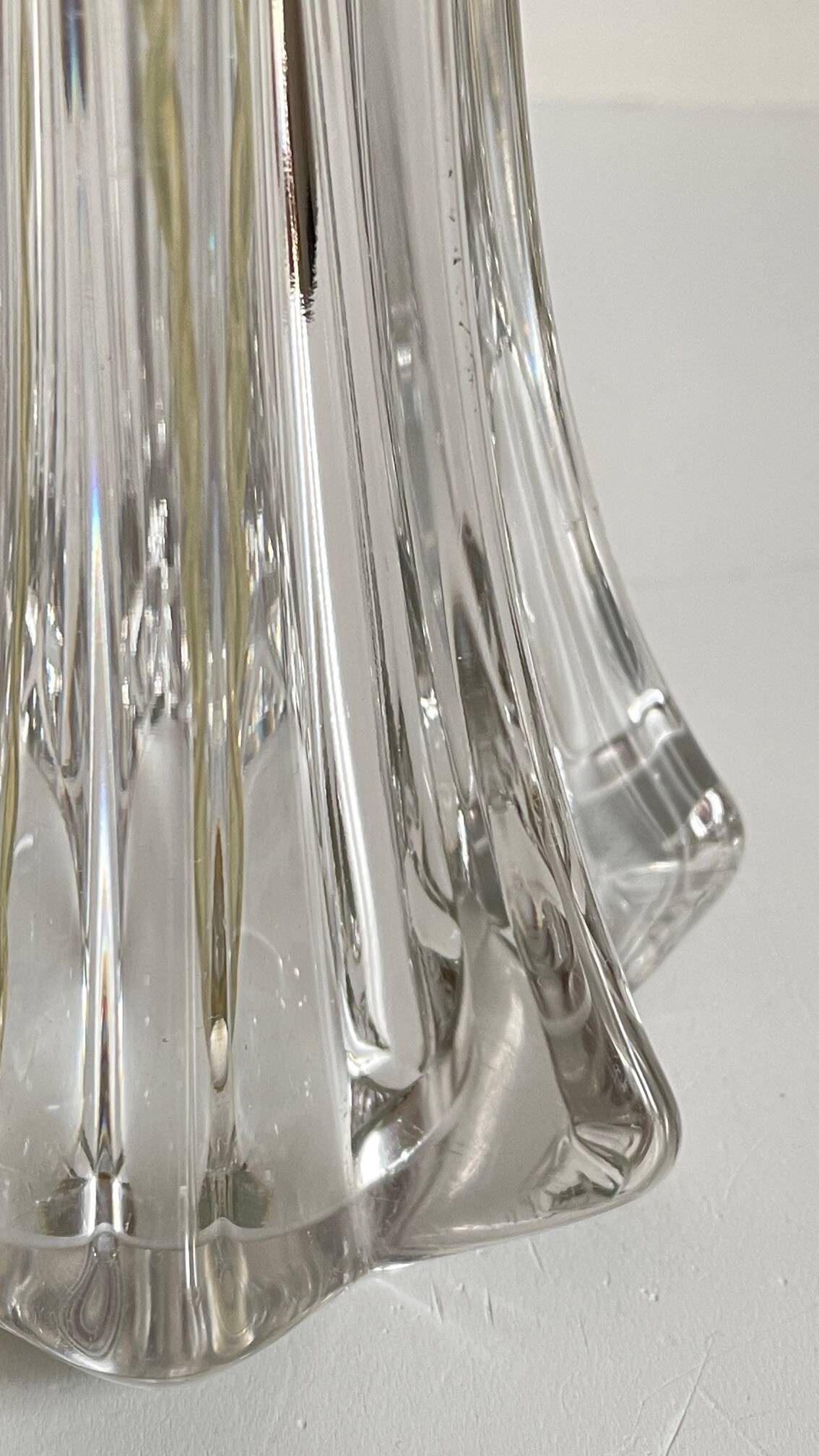 Art deco crystal star lamp base