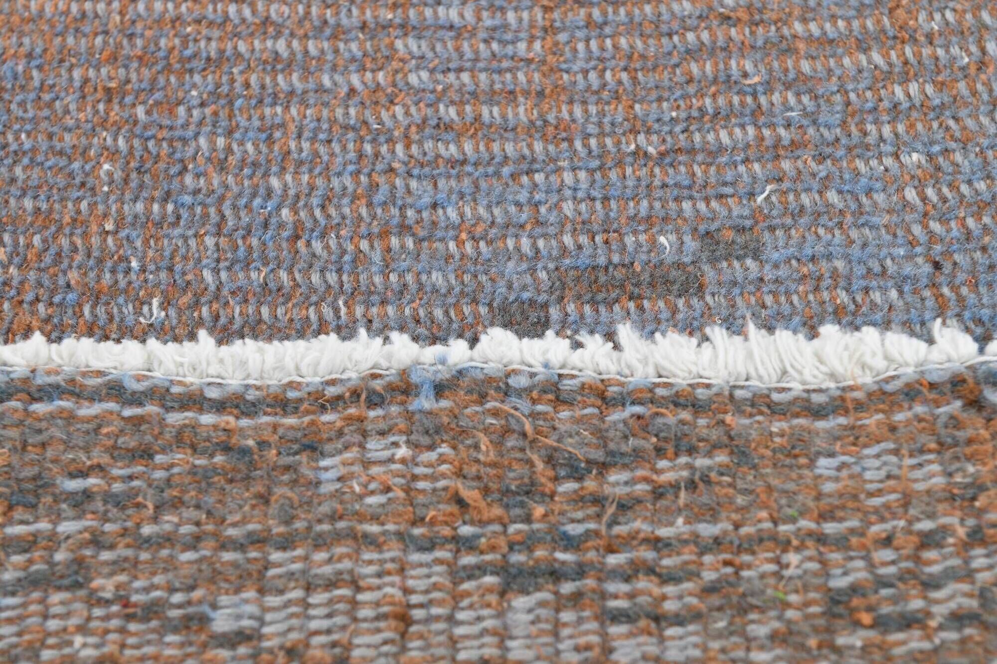 Slate Blue & Taupe Decorative Turkish Vintage Carpet Rug, 176x279 Cm