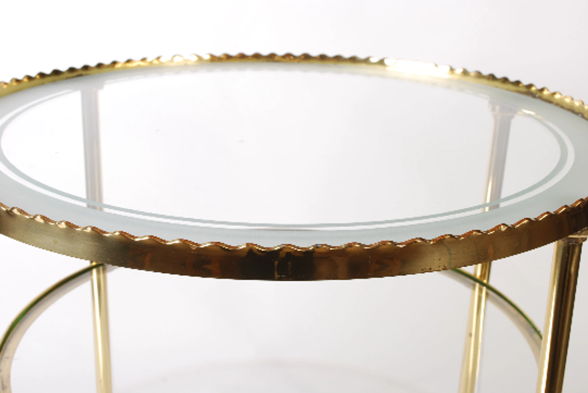 Mid century polished brass serving trolley, 1930's cocktail bar cart