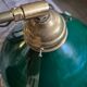 Opaline green white with brass billiard pool lamp 110-150 cm 3 shades