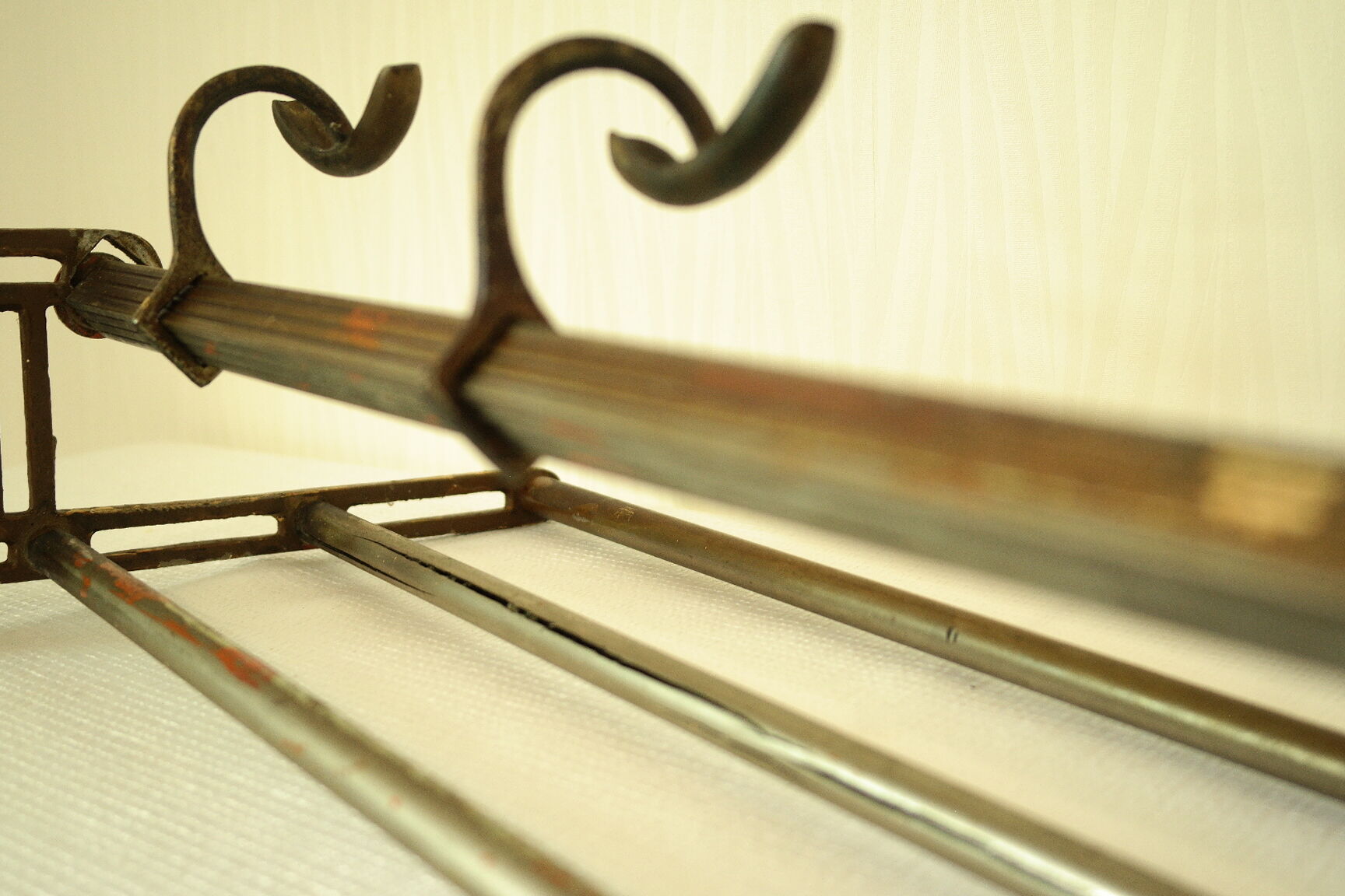 Old metal locomotive/train wall coat rack