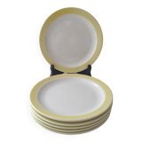 Lot six vintage dessert plates.