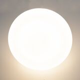 Pair of Mid-Century Modern Italian Opaline Glass and Wood Sconces, 1960s