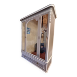 Three-door glass wardrobe