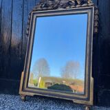 Louis XVI mirror in carved and gilded wood, 18th century
