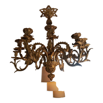 Bronze chandelier late nineteenth century 12 lights