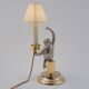 Hauy Pouigo Monkey candlestick table lamp silver plated bronze 1970's Italy