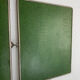 Vintage mirror 1930 triptych barber lime, 30 x 78 cm