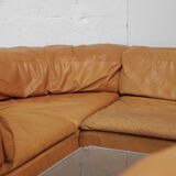 Leather modular sofa, 7 elements, 70s